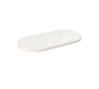 vidaXL Dessus de table ovale en bois de pin massif 70x35x2,5 cm Blanc