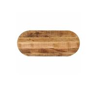 Tafelblad ovaal 80x40x3,8 cm massief ruw mangohout370112