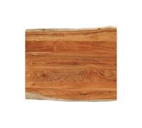Tafelblad rechthoekig natuurlijke rand 100x80x2,5 cm acaciahout370628