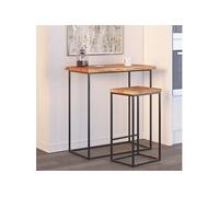 Tafelblad rechthoekig natuurlijke rand 80x60x2,5 cm acaciahout370620