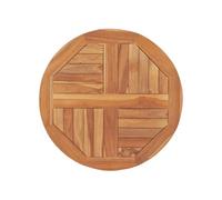 Vidaxl Dessus De Table Bois De Teck Solide Rond 2,5 Cm 60 Cm Multicolore