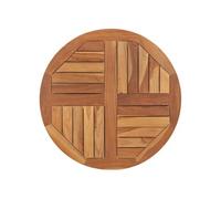 Tafelblad rond 2,5 cm 70 cm massief teakhout48985