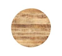 vidaXL Dessus de table rond en bois de manguier solide 70 cm 25-27 mm Marron