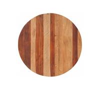 Vidaxl Dessus De Table Bois Solide Rond 25-27 Mm 80 Cm