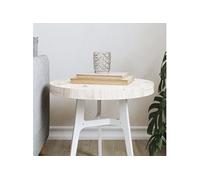 Tafelblad rond Ã~40x3 cm massief grenenhout wit833659