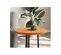 Tafelblad rond Ã~50x2,5 cm massief grenenhout wasbruin847126