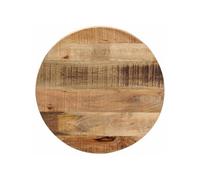Tafelblad rond Ã~ 60x2,5 cm massief ruw mangohout370007
