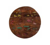 Tafelblad rond Ã~ 70x2,5 cm massief gerecycled hout370040