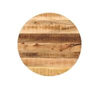 Tafelblad rond Ã~ 70x2,5 cm massief ruw mangohout370010