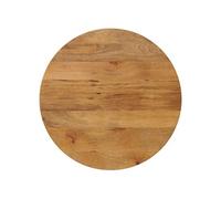 Tafelblad rond Ã~ 70x2,5 cm massief ruw mangohout370076