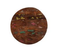 Tafelblad rond Ã~ 70x3,8 cm massief gerecycled hout370041