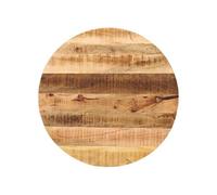 Tafelblad rond Ã~ 80x3,8 cm massief ruw mangohout370014