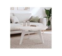 Tafelblad rond Ã~90x3 cm massief grenenhout wit833674