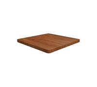 Tafelblad vierkant 70x70x4cm behandeld eiken donkerbruin343077