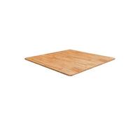 Tafelblad vierkant 90x90x1,5cm massief eiken lichtbruin343005