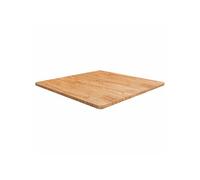 Tafelblad vierkant 90x90x2,5 cm massief eiken lichtbruin343033