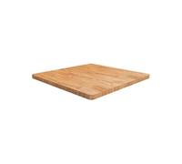 Tafelblad vierkant 90x90x4cm massief eikenhout lichtbruin343063