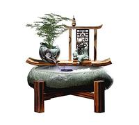 tafelfontein Zen Tabletop Fontaine unique Céramique Fontaine d'eau pour la maison et le bureau Sculpture décorative de l'ornement - Cadeaux pour amis pour bonne chance decoratieve tafelfontein