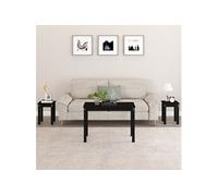 Tafeltjesset 3 st massief grenenhout zwart824982