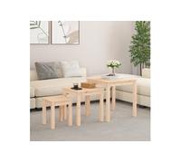 Tafeltjesset 3 st massief grenenhout824973