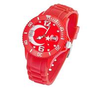 Taffstyle Montre à quartz en silicone pour fan de la Coupe du monde et de l'Euro, Turquie, bracelet
