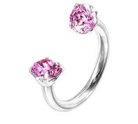Taffstyle Piercing pour lèvres, oreilles, nez, fer à cheval, boules de cristal, filetage intérieur, Acier inoxydable