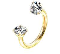 Taffstyle Piercing pour lèvres, oreilles, nez, fer à cheval, boules de cristal, filetage intérieur, Acier chirurgical