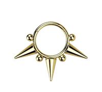 Taffstyle Piercing septum, oreille, cartilage, anneau segmenté, nez, hélix, à charnière, 1,2mm x 8mm, Acier inoxydable
