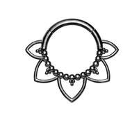 Taffstyle Piercing septum, oreille, cartilage, anneau segmenté, nez, hélix, Acier inoxydable