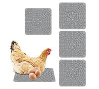 Tafouches de nidification, coussinets de nidification de poulet,Mat de nid de poulet lavable | 4x litière élastique souple en silicone lavable pour la ponte des poussins de couvée à perchoir pouces ca