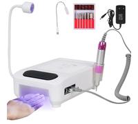 Tafoyu - 60W Aspirateur Ongle 5 en 1 Professionnel, Onglerie Collecteur de Poussière Faible Bruit, Aspiration Réglable, Pour la Manucure au Salon ou à la Maison(Blanc)