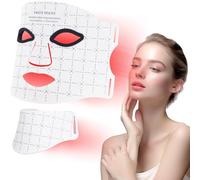 TaFoyu Lampe LED à lumière rouge pour le visage, lumière infrarouge proche + 7 couleurs LED lumière rouge, anti-âge/acné, éclaircissement, traitement des rides, appareil de soin et beau pour tous les