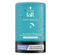 TAFT Gel Coiffant Effet Mouillé 300 mL - Fixation Normale - Brillance Intense - Formule Douce avec Provitamine B5 - Pour Cheveux et Cuir Chevelu - Format Pratique - Lot de 3