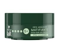 Taft - Schwarzkopf - Pâte Argileuse Cheveux Matifiante - Fixation Forte - Longue Durée - Tenue 24h - Coiffant Cheveux - Doux sur les cheveux - Effet remodelable - Contenant de 75 ml
