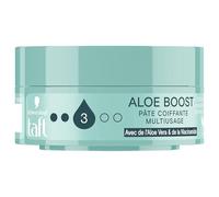 Schwarzkopf, TAFT, Pâte Coiffante Cheveux, Fixation Moyenne, Aloe Boost, Multi-usage, Aloe Vera et Niacinamide, Volume dès la racine, Effet cheveux densifiés, Hydratant, Définition longue durée, 75ml