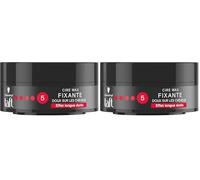 Taft - Schwarzkopf - Power Cire Fixante - Cire Cheveux - Fixation très forte - Longue durée - Tenue 48h - Protège du dessèchement - Coiffant Cheveux - Pot de 75ml (Lot de 2)