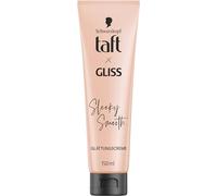 Taft x Gliss Crème lissante Sleeky Smooth (150 ml), crème coiffante pour cheveux lisses sans fer à lisser, avec protection supplémentaire contre le sèche-cheveux et les frisottis