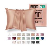 TAFTS Taie d'oreiller 100% Pure Soie de mûrier 6A de 22 mm pour Cheveux et Peau, avec Fermeture éclair, rafraîchissante, Naturelle, Biologique, taie d'oreiller Double Face en Soie (Bleu Ardoise, très