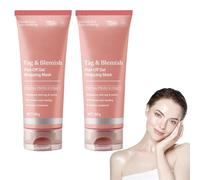 Tag & Blemish Masque enveloppant en gel peel-off, ingrédients naturels à base de plantes, crème transparente avancée pour la peau, réduit la matité et les imperfections (2 PCS)