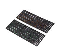 Tag de Clavier de l'Ordinateur Russe de Clavier PVC pour Les Claviers de Bureau pour Ordinateur Portable (1 Bleu 1 Rouge) (1 Vert 1 Orange)