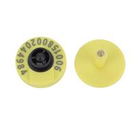 Tag d'oreille de bétail à 10 pack, étiquette d'oreille électronique animale à l'épreuve de l'eau TPU 134.2 kHz à basse fréquence EM4305 Étiquettes rondes à puce pour la gestion du