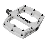 Tag Metals T3 Pédales de VTT en Nylon, axe de 1,4 cm, durables et légères, avec Broches antidérapantes, idéales pour VTT et BMX (Blanc)