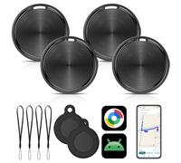 Tag Traceur Android, Cherche-clés Compatible avec l'application Google Find Hub Device (Android Uniquement), Traqueur Bluetooth pour clés, Bagages, Sacs & valises (4Pack)