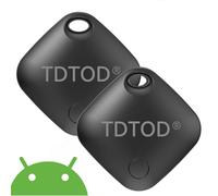 Tag Traceur Android,Traceur Localisateur D’Objets Bluetooth Air Tag pour Android Fonctionne avec l’app Google Localiser (Uniquement Android) IP66 Imperméable tag pour Portefeuilles (Noir, 2 Pack)