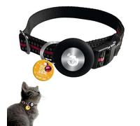 tag8 Airtag - Collier réfléchissant pour chat compatible avec support Apple Air Tag pour fille, garçon, chat, 1 cm de largeur et léger (rouge)