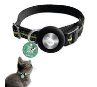 tag8 Airtag - Collier réfléchissant pour chaton avec support Apple Air Tag pour fille, garçon, chat, 1 cm de largeur et léger (vert)
