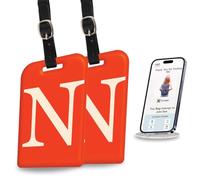 tag8 Lot de 2 étiquettes d'identification pour valises, 26 lettres initiales pour bagages de voyage, étiquettes d'identification avec service mondial de récupération de pertes | Conforme aux