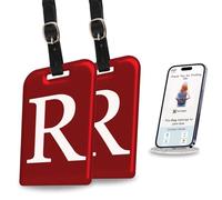 tag8 Lot de 2 étiquettes d'identification pour valises, 26 lettres initiales pour bagages de voyage, étiquettes d'identification avec service mondial de récupération de pertes | Conforme aux