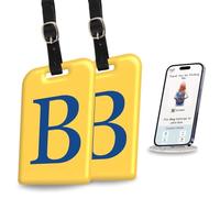 tag8 Lot de 2 étiquettes d'identification pour valises, 26 lettres initiales pour bagages de voyage, étiquettes d'identification avec service mondial de récupération de pertes | Conforme aux