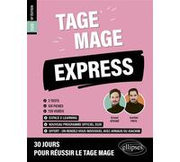 Tage Mage Express 3 tests blancs + 120 fiches de cours + 600 questions + 720 vidéos 2026 - Joachim Pinto - Ellipses - broché - Scolaire / Universitaire
